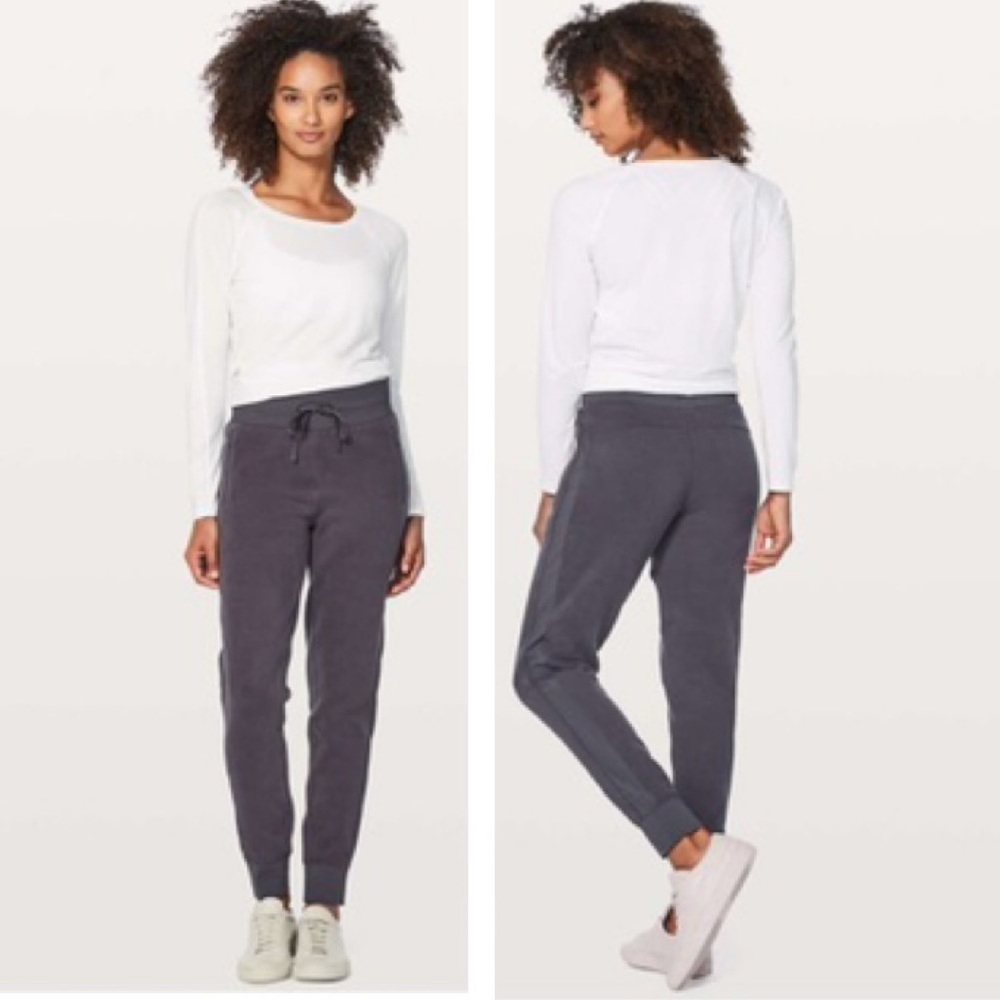 Lululemon Get Going Jogger Cotton Terry Lightweight Zip Pockets Pants Track Logo